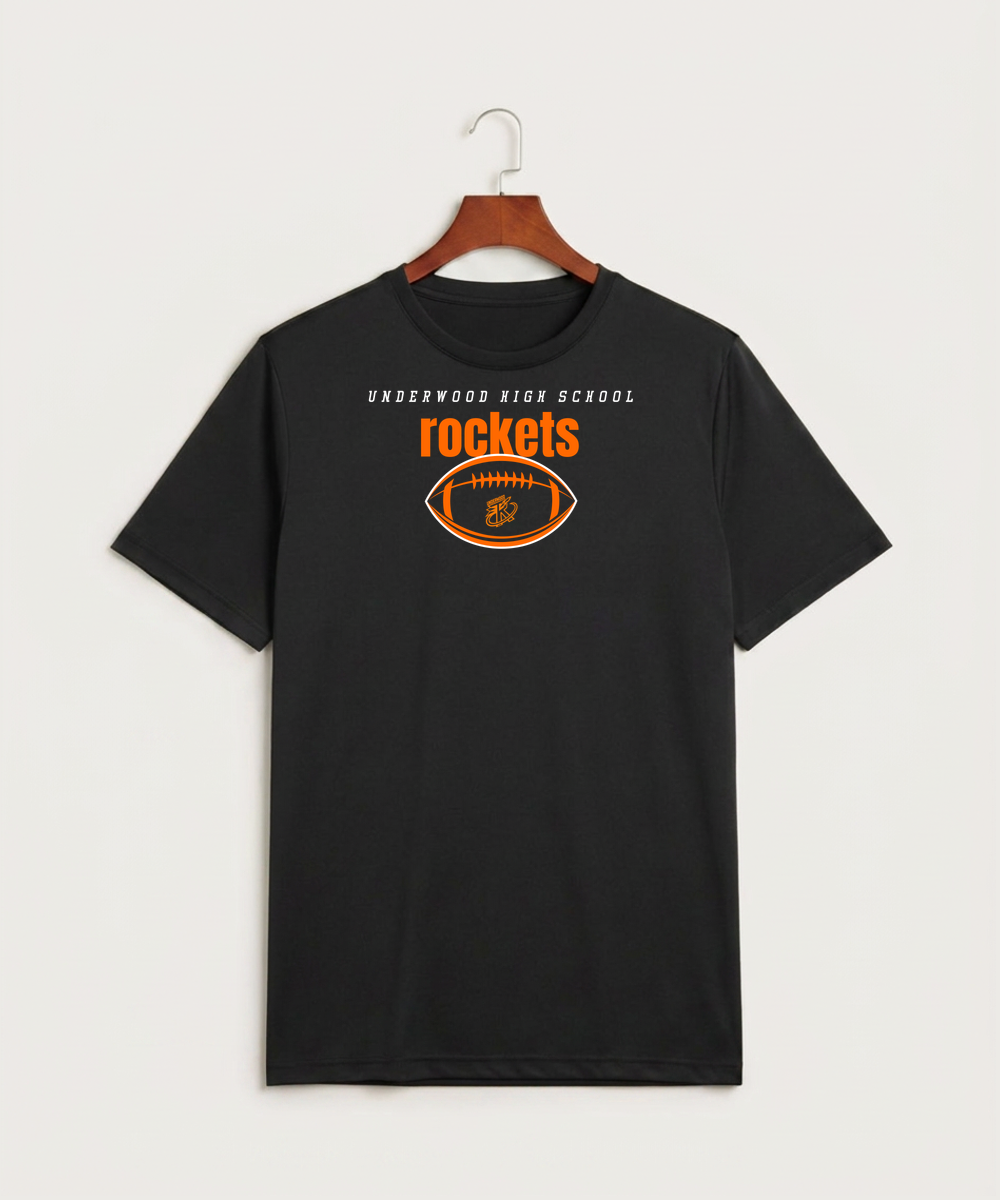 Underwood High School Football (Boys) - Black Sport-Tek PosiCharge Competitor Tee. ST350