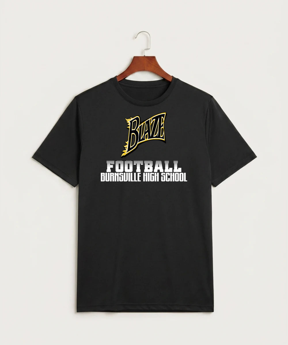 Burnsville High School Football (Boys) - Black Sport-Tek PosiCharge Competitor Tee. ST350
