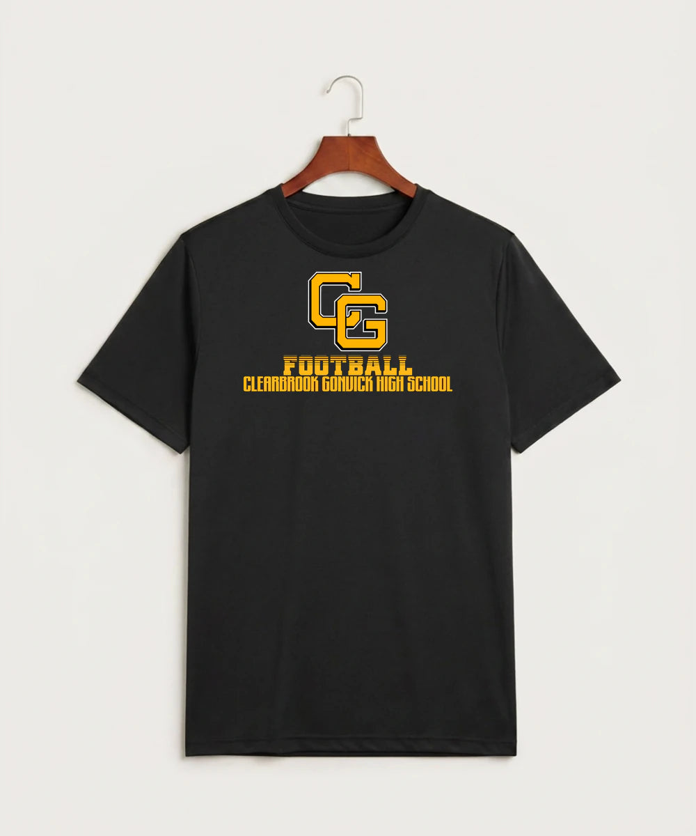 Clearbrook Gonvick High School Football (Boys) - Black Sport-Tek PosiCharge Competitor Tee. ST350