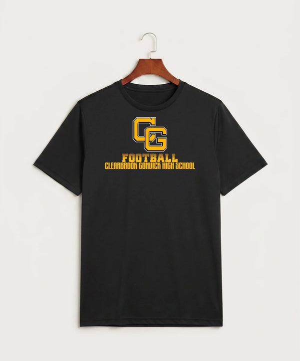 Clearbrook Gonvick High School Football (Boys) - Black Sport-Tek PosiCharge Competitor Tee. ST350