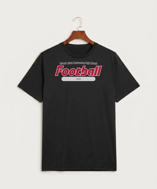 Detroit Lakes Community High School Football (Boys) - Black Sport-Tek PosiCharge Competitor Tee. ST350