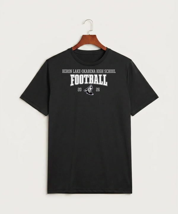 Heron Lake-Okabena High School Football (Boys) - Black Sport-Tek PosiCharge Competitor Tee. ST350