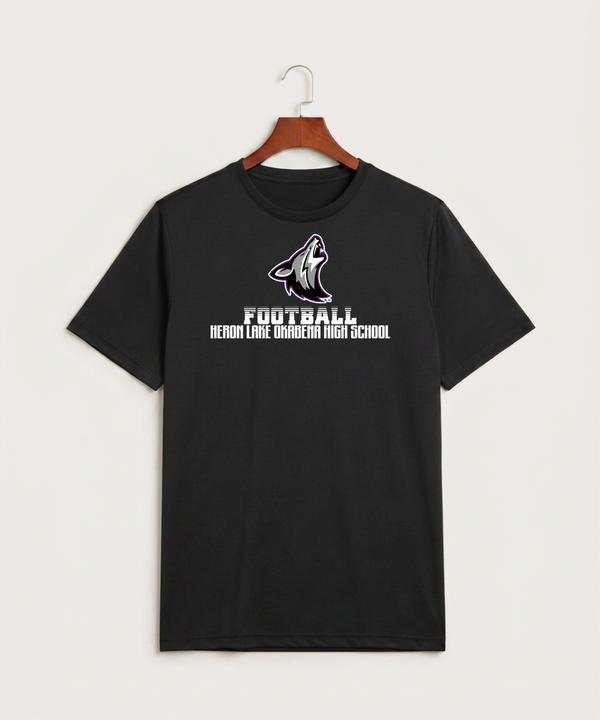 Heron Lake-Okabena High School Football (Boys) - Black Sport-Tek PosiCharge Competitor Tee. ST350