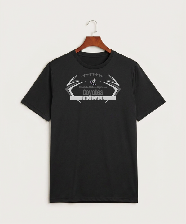 Heron Lake-Okabena High School Football (Boys) - Black Sport-Tek PosiCharge Competitor Tee. ST350