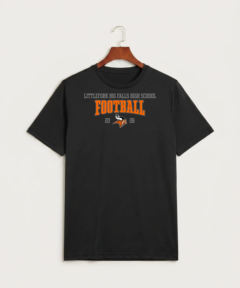 Littlefork Big Falls High School Football (Boys) - Black Sport-Tek PosiCharge Competitor Tee. ST350