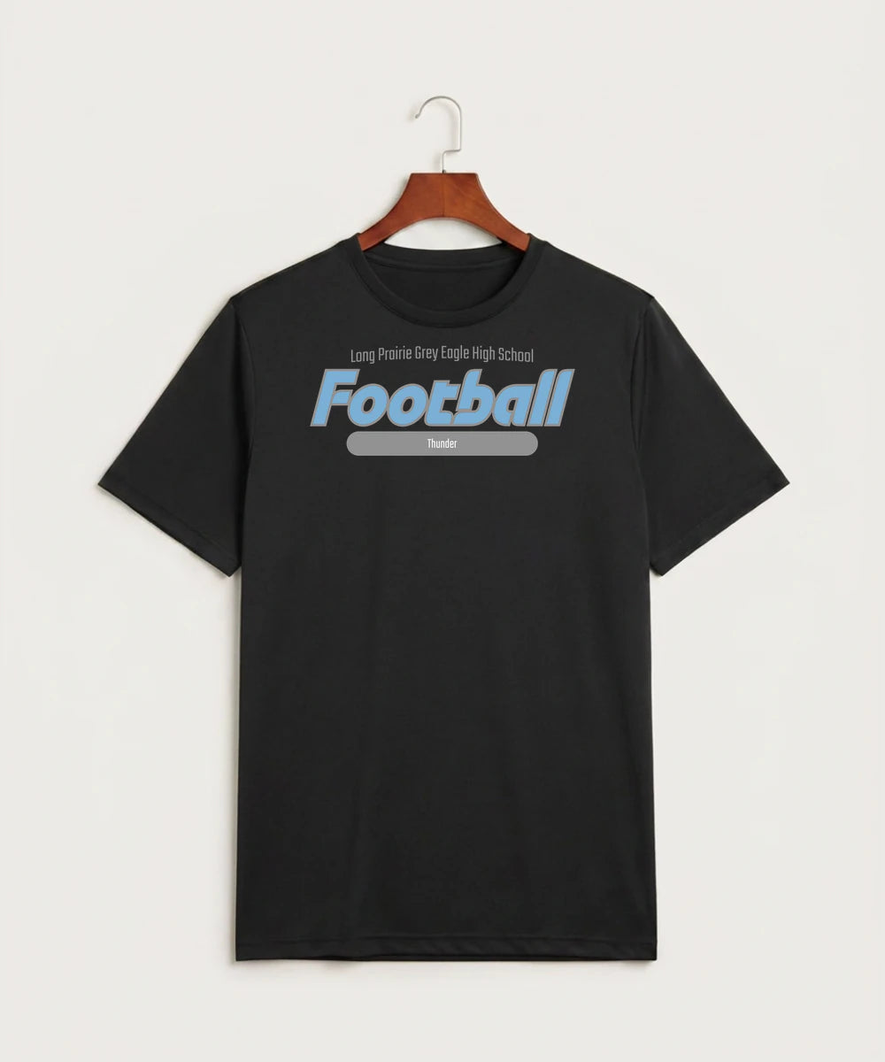 Long Prairie Grey Eagle High School Football (Boys) - Black Sport-Tek PosiCharge Competitor Tee. ST350