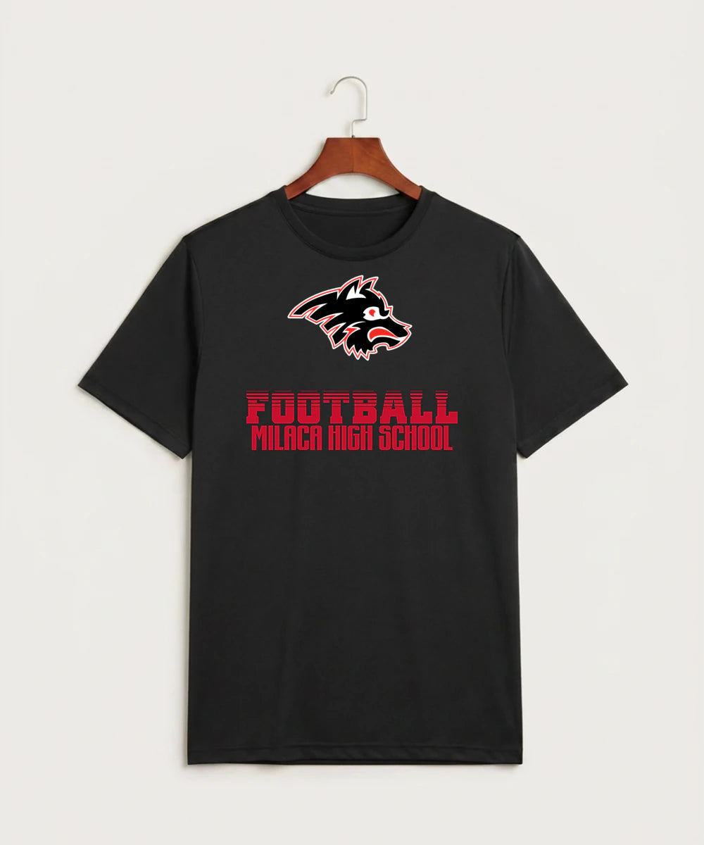 Milaca High School Football (Boys) - Black Sport-Tek PosiCharge Competitor Tee. ST350
