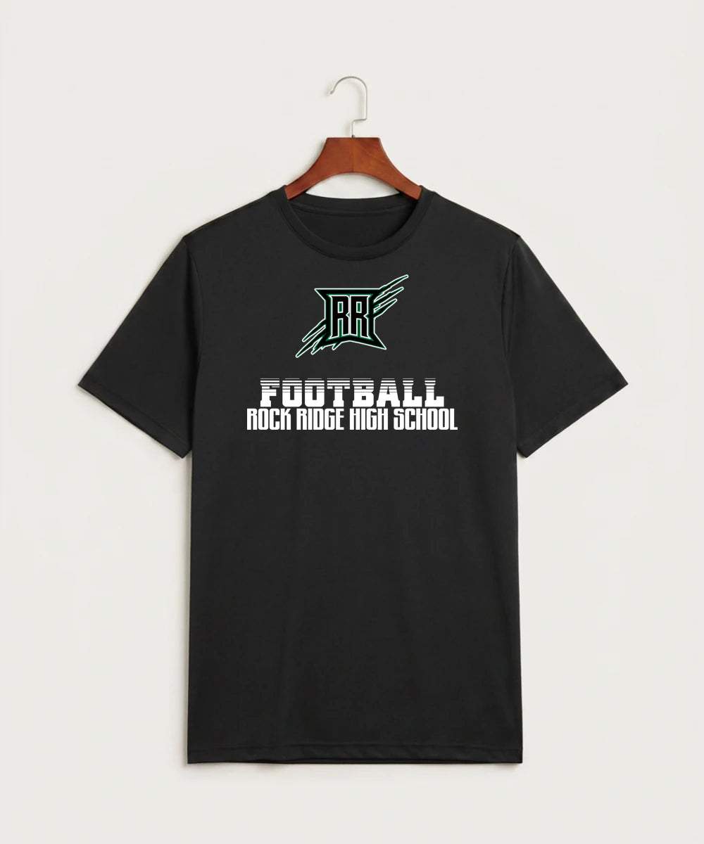 Rock Ridge High School Football (Boys) - Black Sport-Tek PosiCharge Competitor Tee. ST350