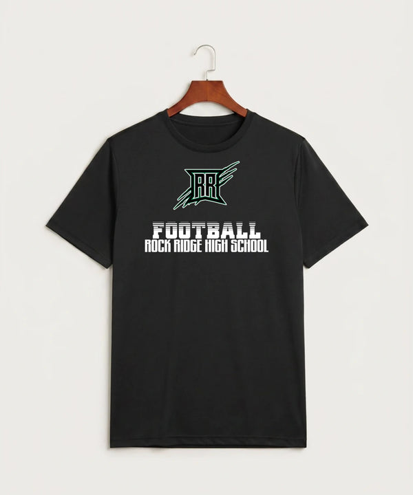Rock Ridge High School Football (Boys) - Black Sport-Tek PosiCharge Competitor Tee. ST350