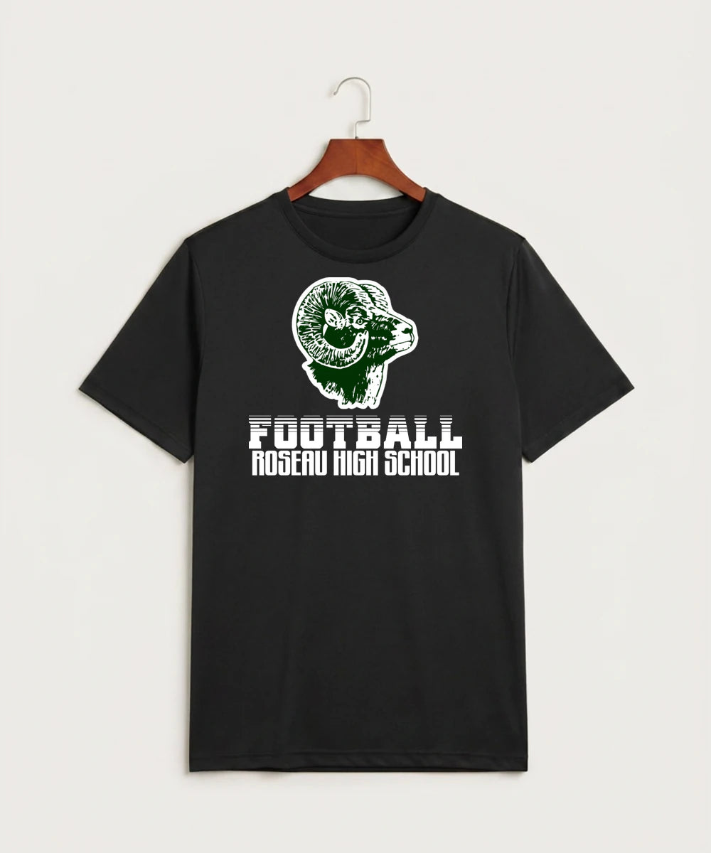 Roseau High School Football (Boys) - Black Sport-Tek PosiCharge Competitor Tee. ST350