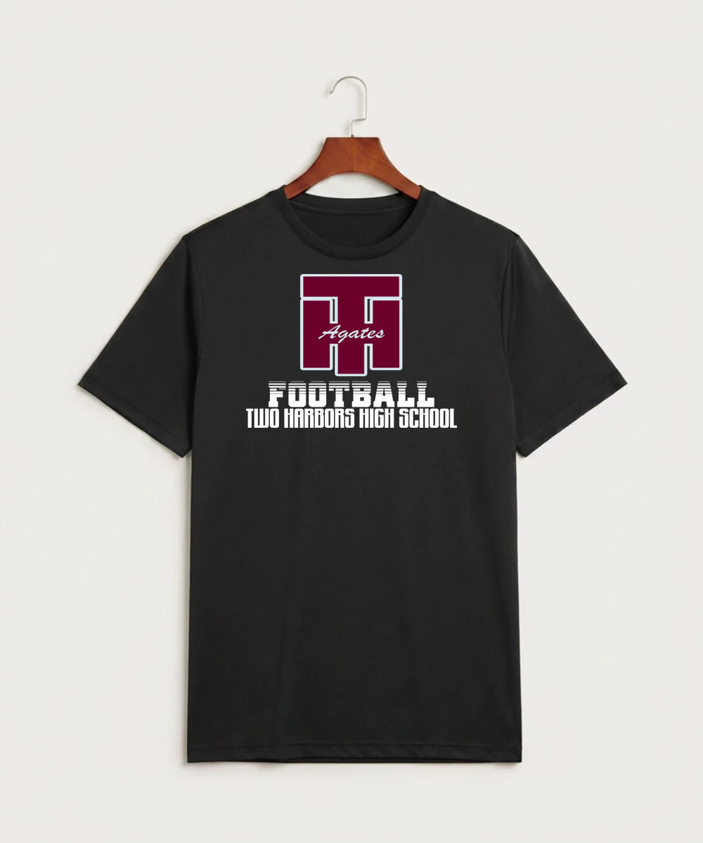 Two Harbors High School Football (Boys) - Black Sport-Tek PosiCharge Competitor Tee. ST350