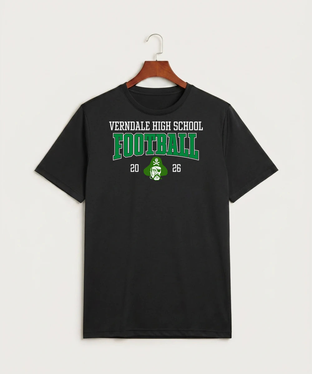 Verndale High School Football (Boys) - Black Sport-Tek PosiCharge Competitor Tee. ST350