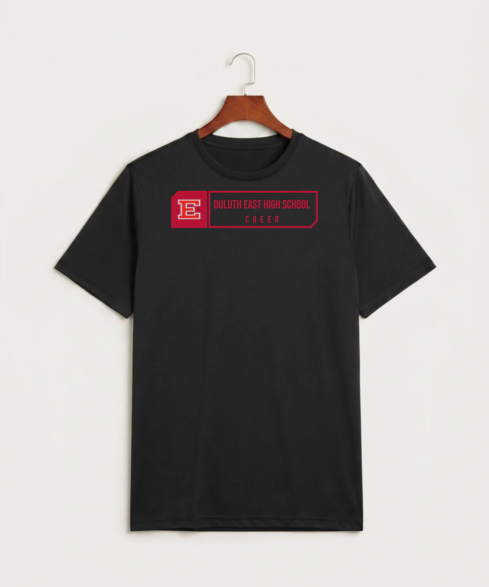 Duluth East High School Cheer (Coed) - Black Sport-Tek PosiCharge Competitor Tee. ST350