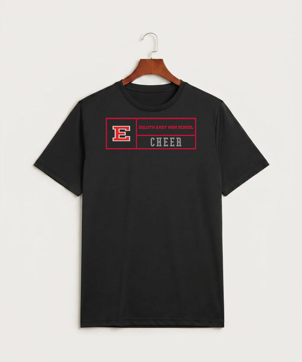 Duluth East High School Cheer (Coed) - Black Sport-Tek PosiCharge Competitor Tee. ST350
