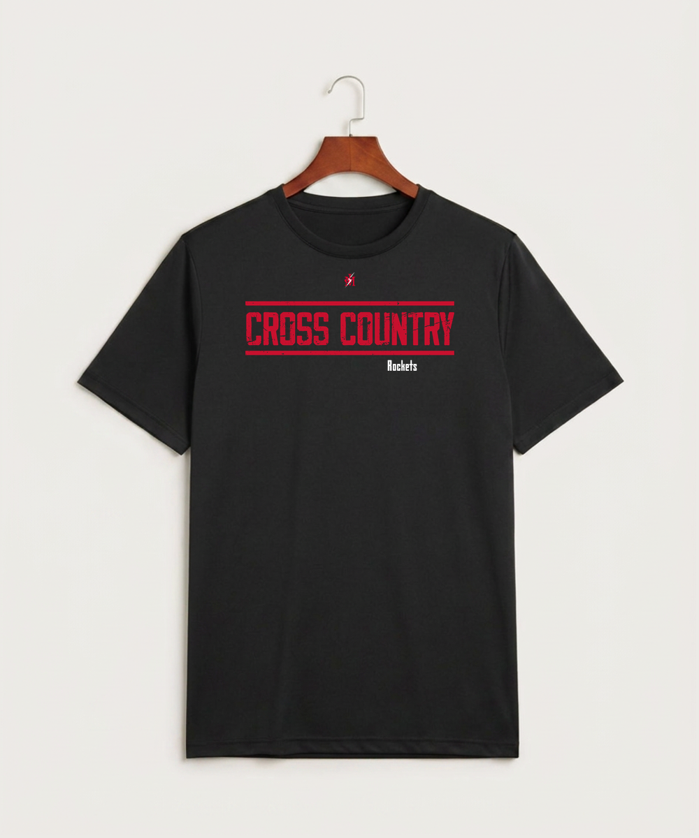 John Marshall High School Cross Country (Coed) - Black Sport-Tek PosiCharge Competitor Tee. ST350