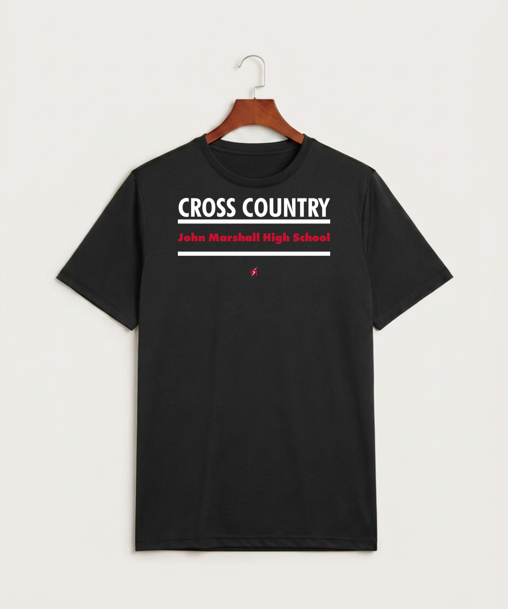 John Marshall High School Cross Country (Coed) - Black Sport-Tek PosiCharge Competitor Tee. ST350