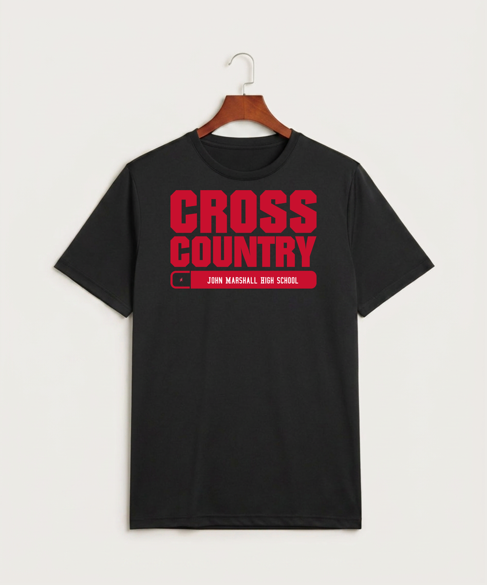 John Marshall High School Cross Country (Coed) - Black Sport-Tek PosiCharge Competitor Tee. ST350
