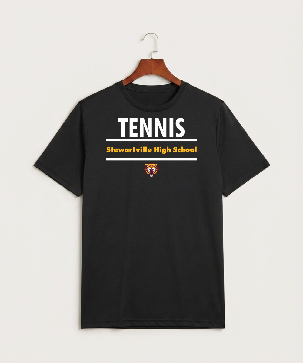 Stewartville High School Tennis (Coed) - Black Sport-Tek PosiCharge Competitor Tee. ST350