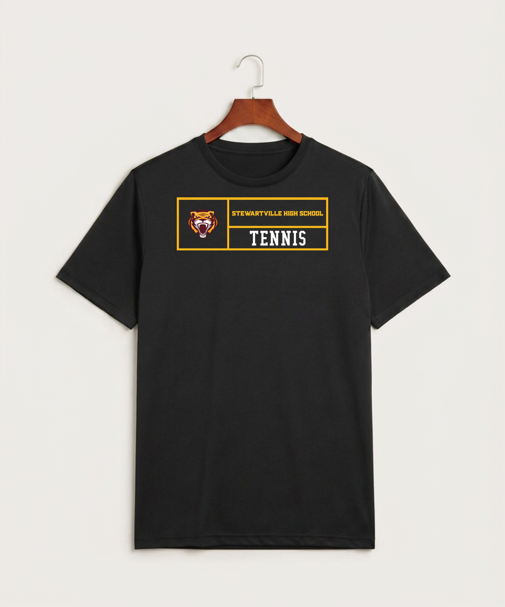 Stewartville High School Tennis (Coed) - Black Sport-Tek PosiCharge Competitor Tee. ST350