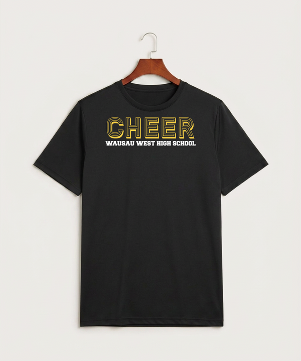 Wausau West High School Cheer - Black Sport-Tek PosiCharge Competitor Tee. ST350