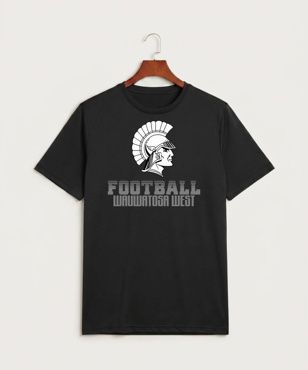 Wauwatosa West Football - Black Sport-Tek PosiCharge Competitor Tee. ST350