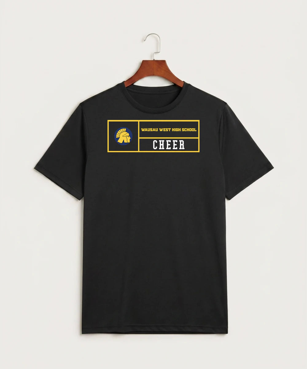 Wausau West High School Cheer - Black Sport-Tek PosiCharge Competitor Tee. ST350