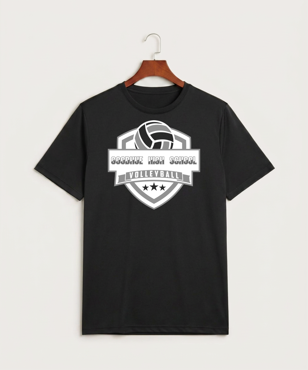 Goodhue High School Volleyball (Girls) - Black Sport-Tek PosiCharge Competitor Tee. ST350