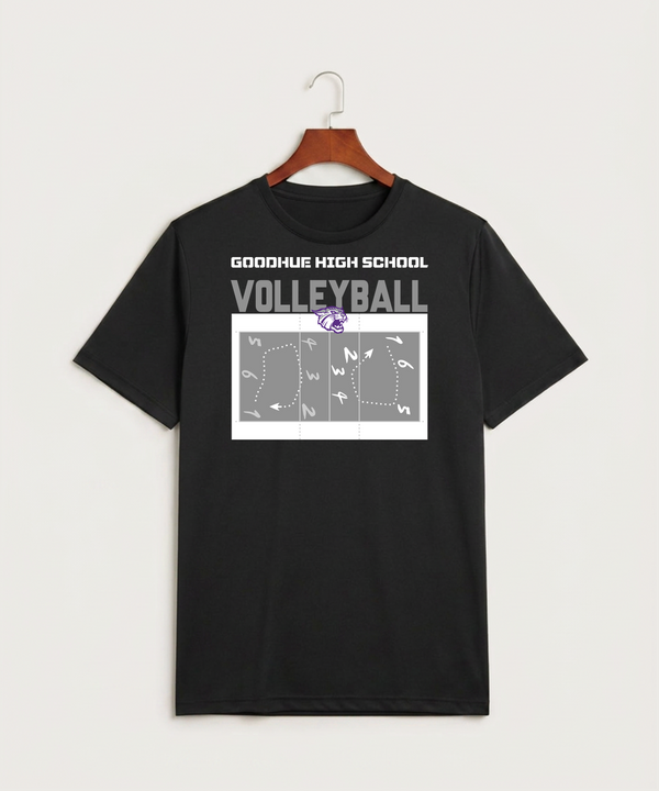 Goodhue High School Volleyball (Girls) - Black Sport-Tek PosiCharge Competitor Tee. ST350