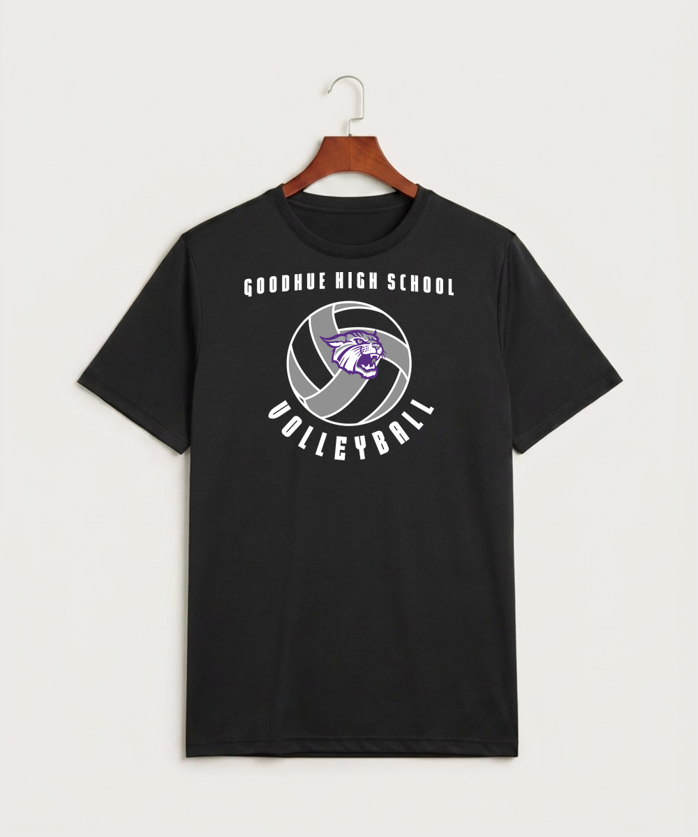 Goodhue High School Volleyball (Girls) - Black Sport-Tek PosiCharge Competitor Tee. ST350