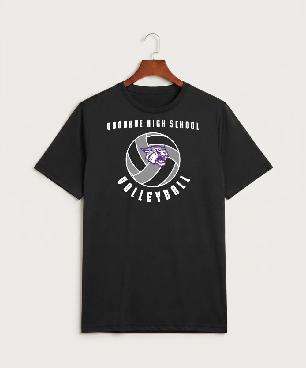 Goodhue High School Volleyball (Girls) - Black Sport-Tek PosiCharge Competitor Tee. ST350