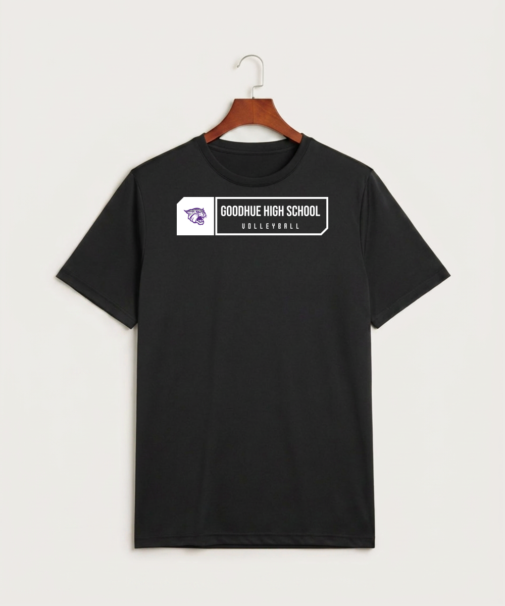 Goodhue High School Volleyball (Girls) - Black Sport-Tek PosiCharge Competitor Tee. ST350