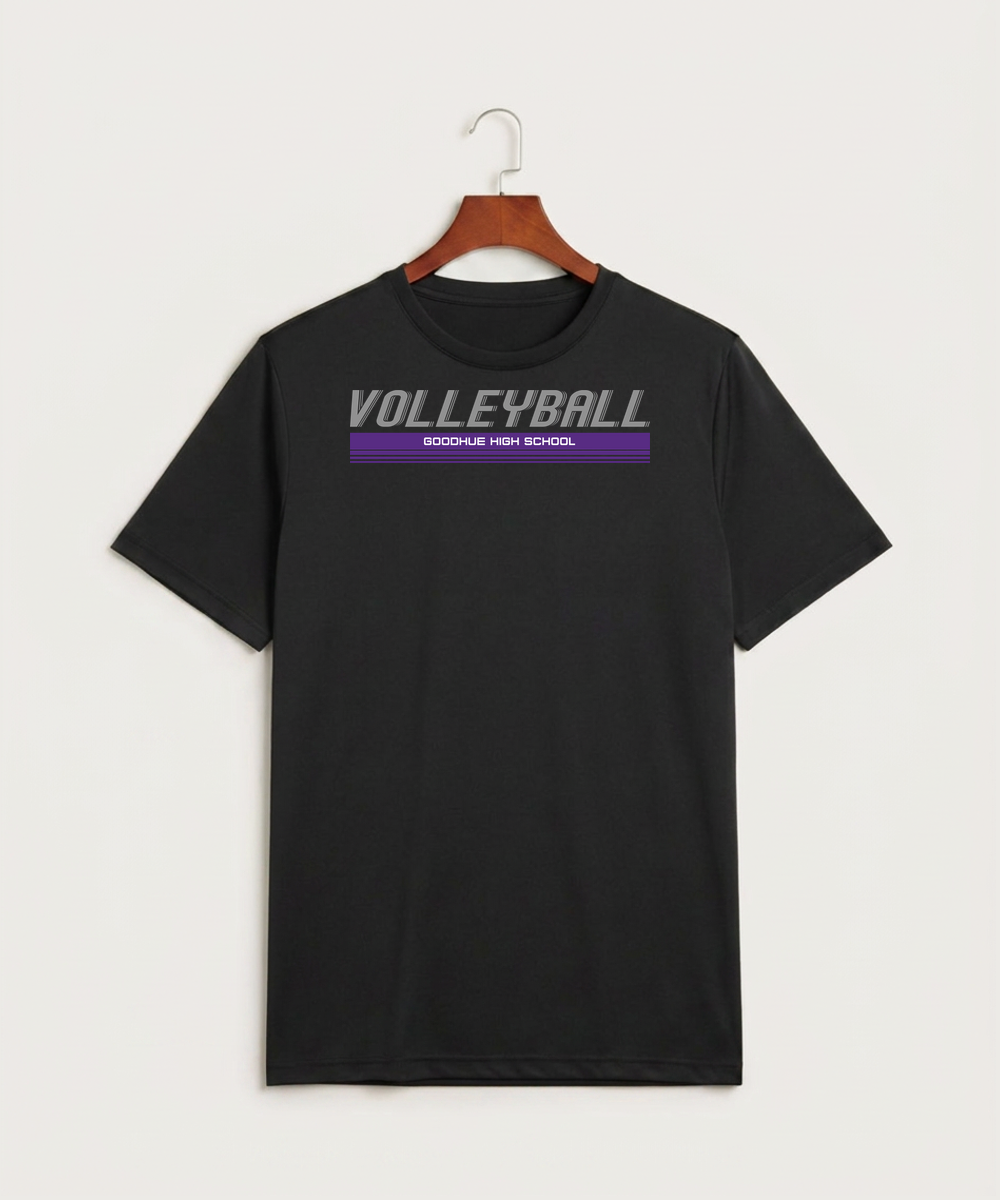Goodhue High School Volleyball (Girls) - Black Sport-Tek PosiCharge Competitor Tee. ST350