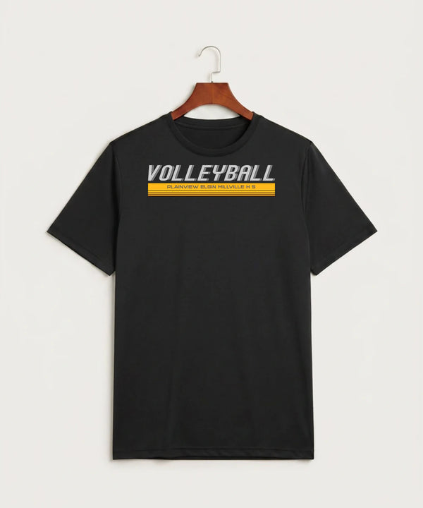 Plainview Elgin Millville H S Volleyball (Girls) - Black Sport-Tek PosiCharge Competitor Tee. ST350