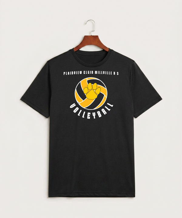 Plainview Elgin Millville H S Volleyball (Girls) - Black Sport-Tek PosiCharge Competitor Tee. ST350
