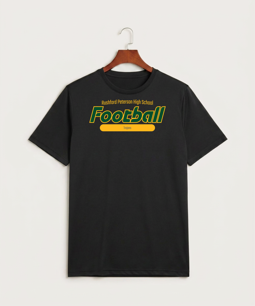 Rushford Peterson High School Football (Boys) - Black Sport-Tek PosiCharge Competitor Tee. ST350