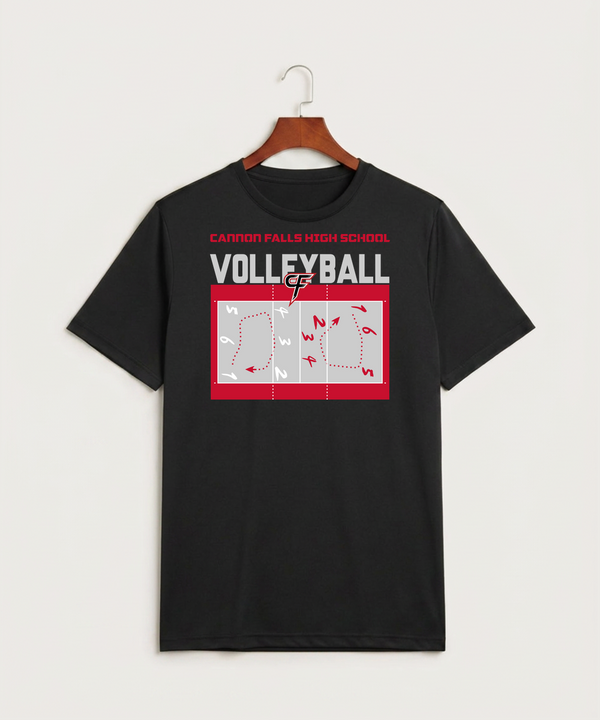 Cannon Falls High School Volleyball (Girls) - Black Sport-Tek PosiCharge Competitor Tee. ST350