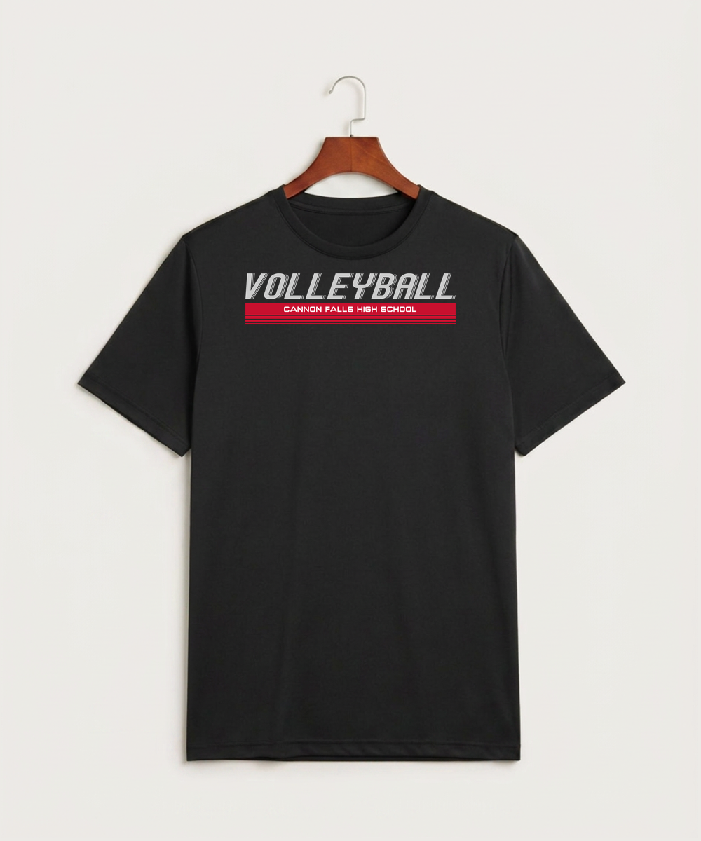 Cannon Falls High School Volleyball (Girls) - Black Sport-Tek PosiCharge Competitor Tee. ST350