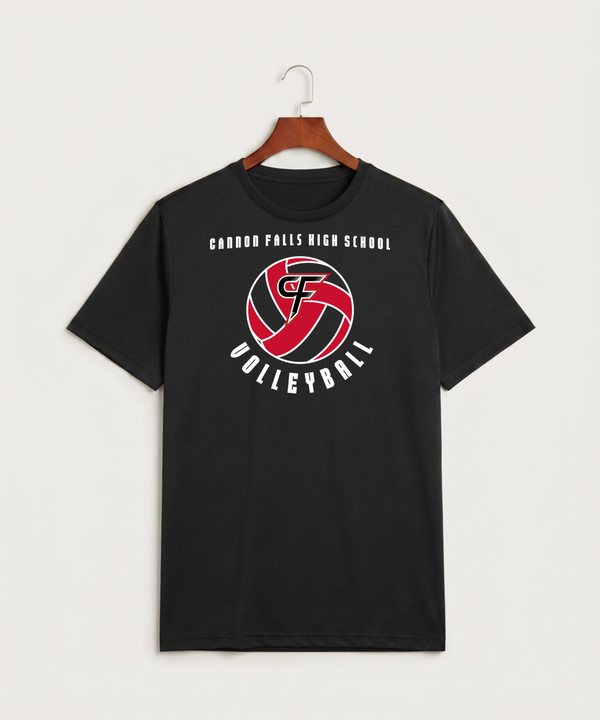 Cannon Falls High School Volleyball (Girls) - Black Sport-Tek PosiCharge Competitor Tee. ST350