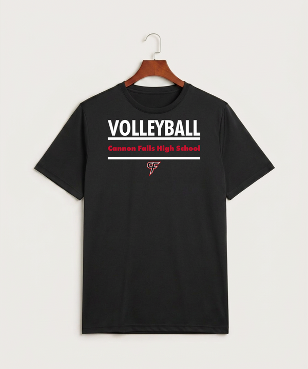 Cannon Falls High School Volleyball (Girls) - Black Sport-Tek PosiCharge Competitor Tee. ST350