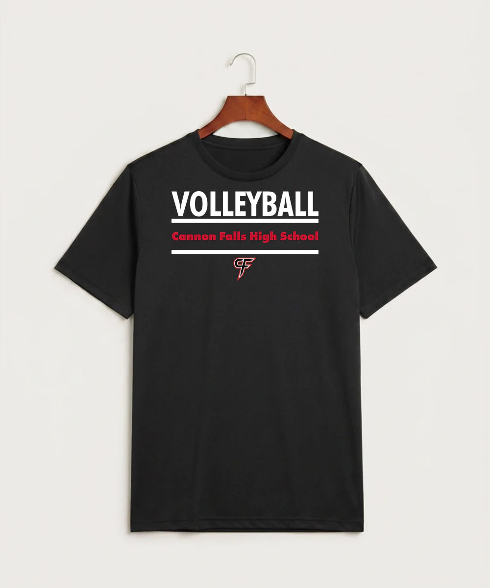 Cannon Falls High School Volleyball (Girls) - Black Sport-Tek PosiCharge Competitor Tee. ST350