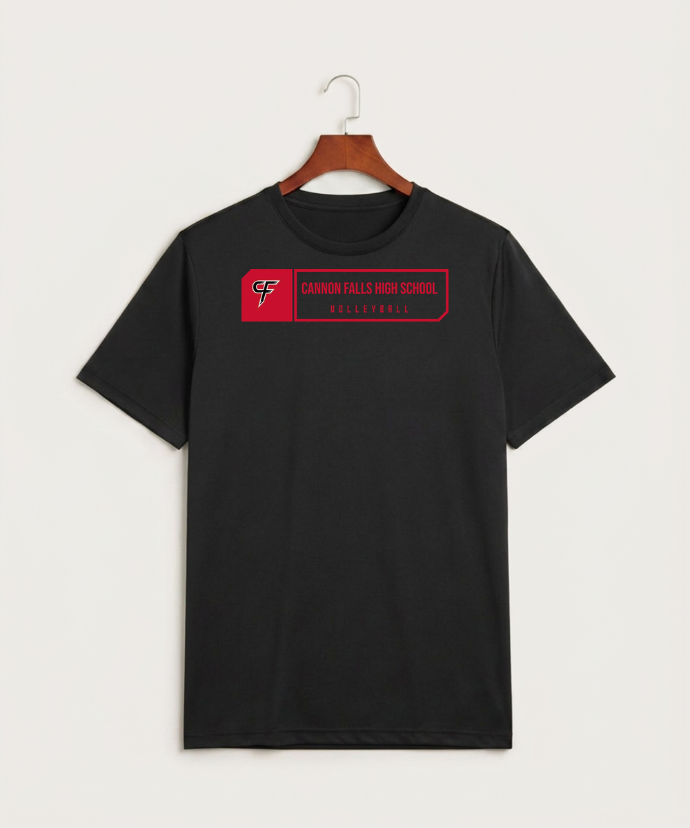 Cannon Falls High School Volleyball (Girls) - Black Sport-Tek PosiCharge Competitor Tee. ST350