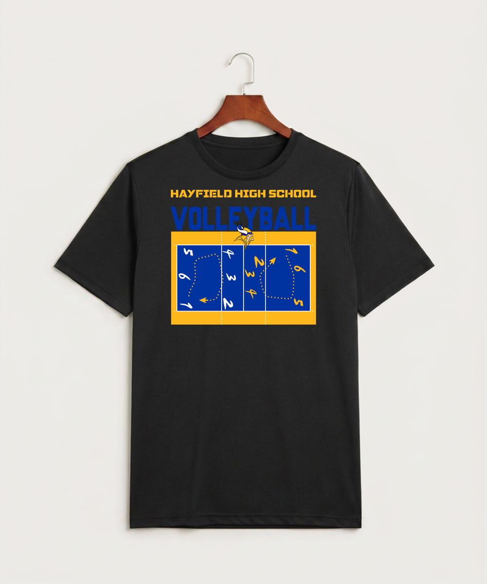 Hayfield High School Volleyball (Girls) - Black Sport-Tek PosiCharge Competitor Tee. ST350