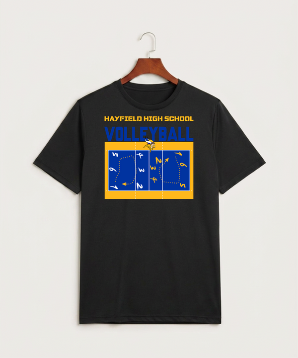 Hayfield High School Volleyball (Girls) - Black Sport-Tek PosiCharge Competitor Tee. ST350