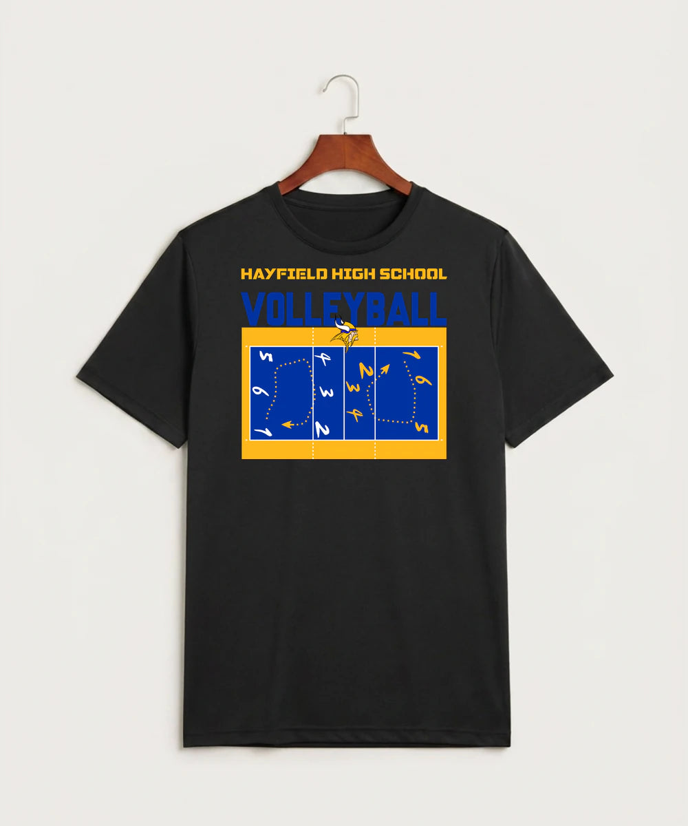 Hayfield High School Volleyball (Girls) - Black Sport-Tek PosiCharge Competitor Tee. ST350
