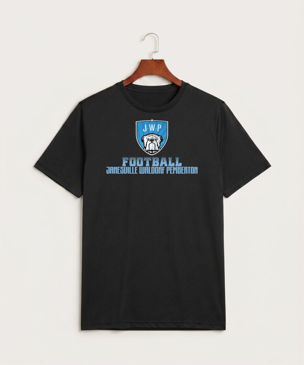 Janesville Waldorf Pemberton Football (Boys) - Black Sport-Tek PosiCharge Competitor Tee. ST350