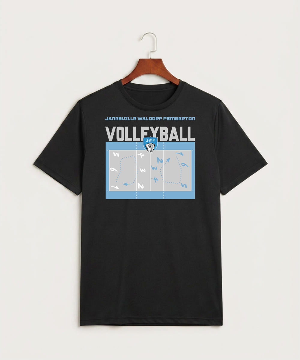 Janesville Waldorf Pemberton Volleyball (Girls) - Black Sport-Tek PosiCharge Competitor Tee. ST350