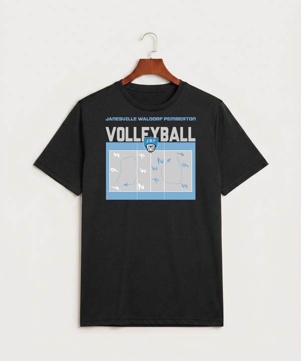 Janesville Waldorf Pemberton Volleyball (Girls) - Black Sport-Tek PosiCharge Competitor Tee. ST350