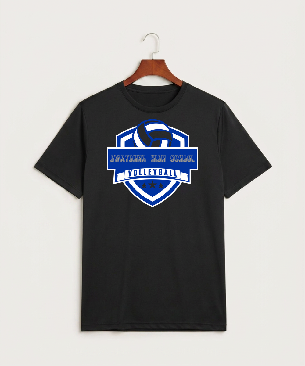 Owatonna High School Volleyball (Girls) - Black Sport-Tek PosiCharge Competitor Tee. ST350