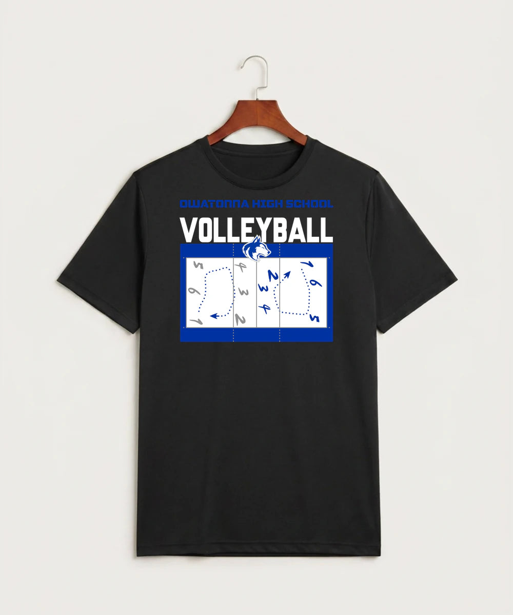 Owatonna High School Volleyball (Girls) - Black Sport-Tek PosiCharge Competitor Tee. ST350