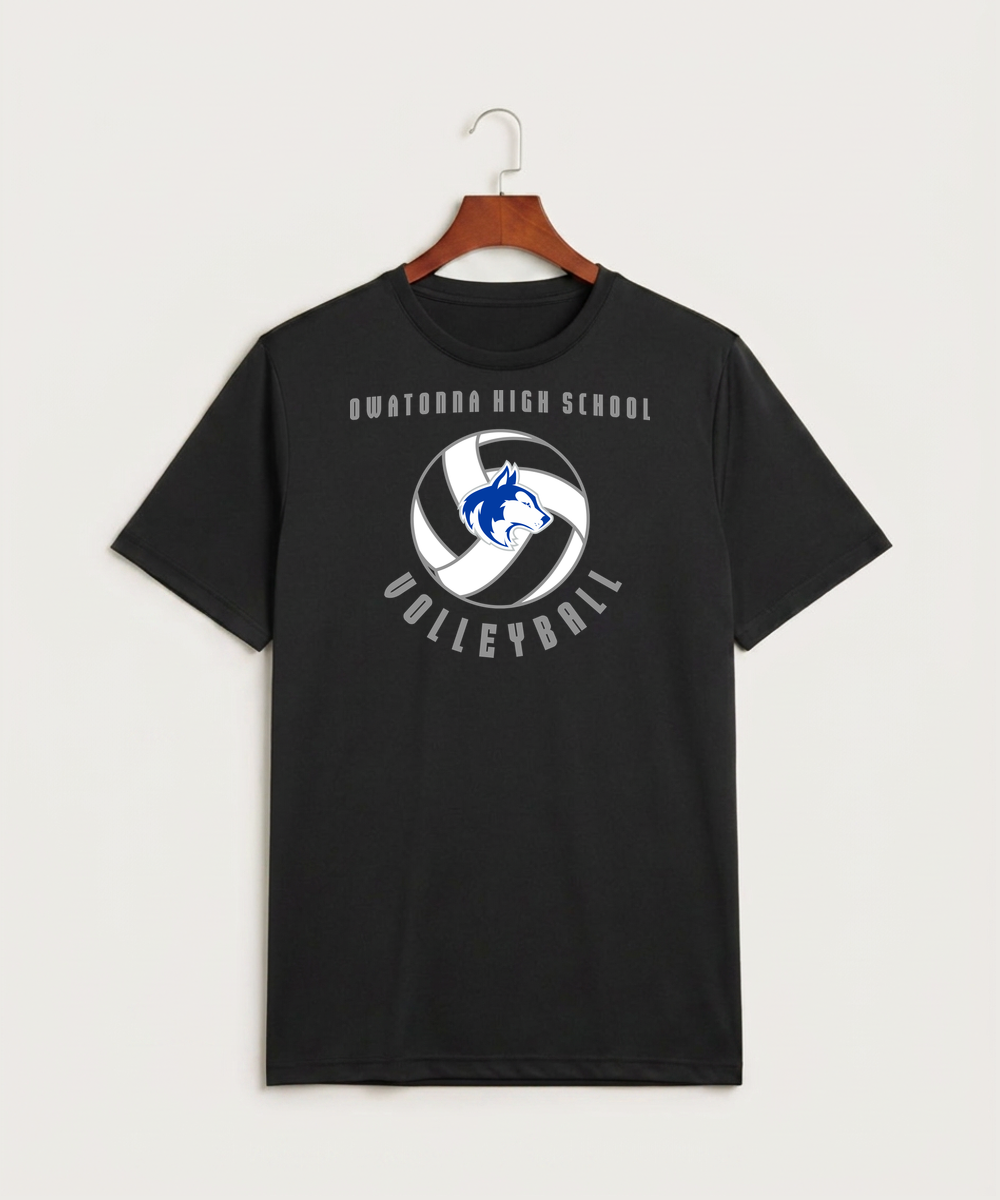 Owatonna High School Volleyball (Girls) - Black Sport-Tek PosiCharge Competitor Tee. ST350